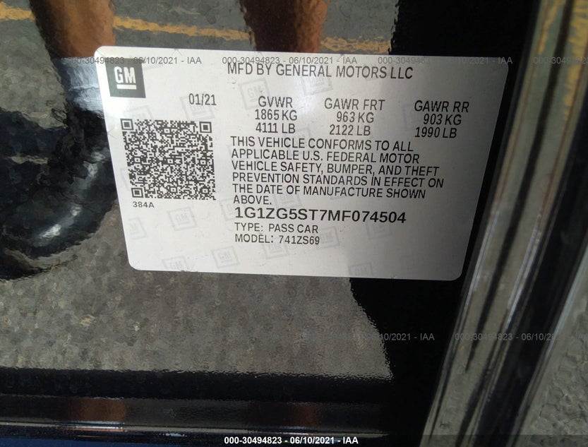 1G1ZG5ST7MF074504