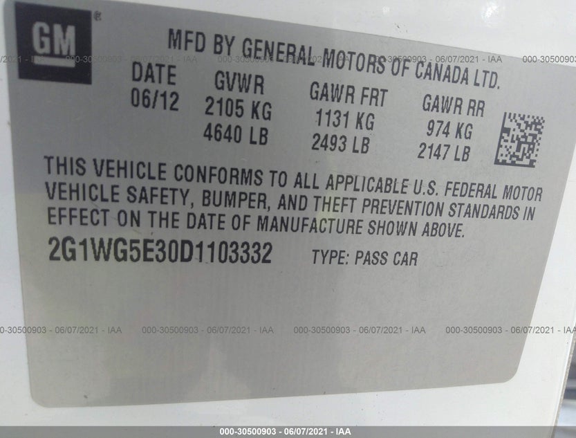 2G1WG5E30D1103332