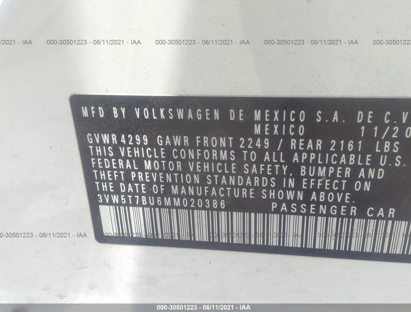 3VW5T7BU6MM020386