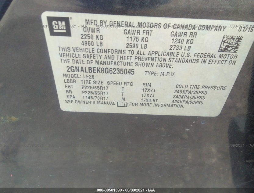 2GNALBEK8G6235045