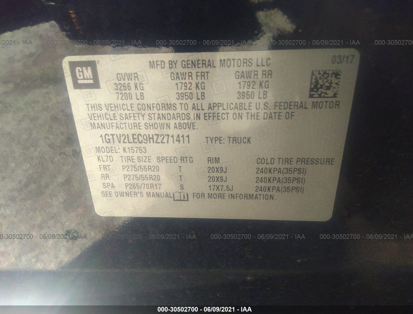 1GTV2LEC9HZ271411