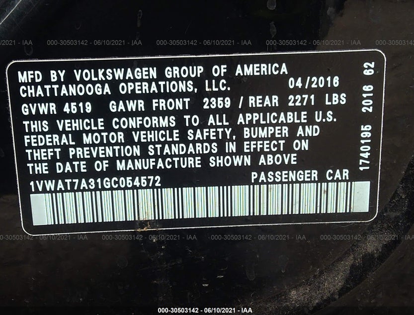 1VWAT7A31GC054572