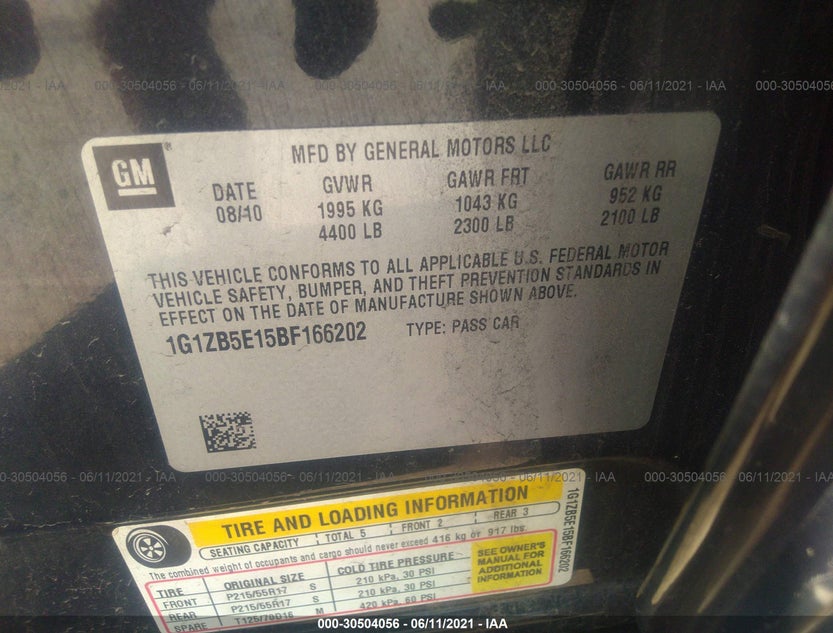 1G1ZB5E15BF166202