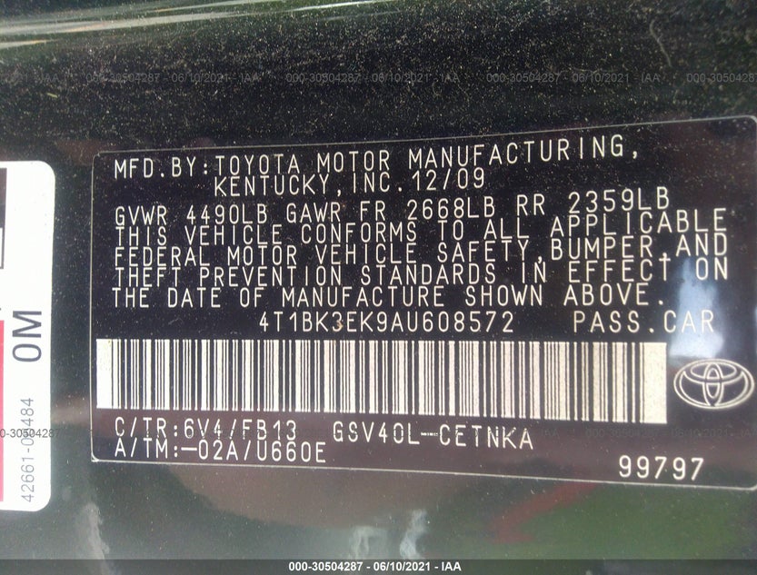 4T1BK3EK9AU608572