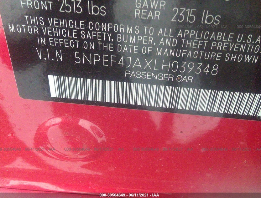 5NPEF4JAXLH039348