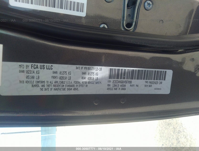 2C3CDXHG6KH567098
