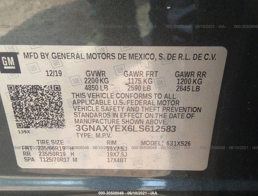 3GNAXYEX6LS612583
