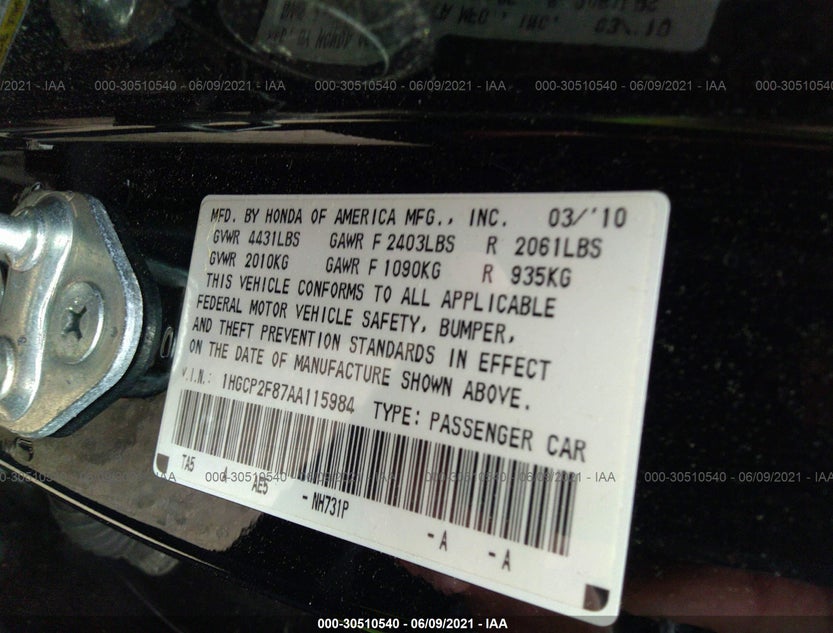 1HGCP2F87AA115984