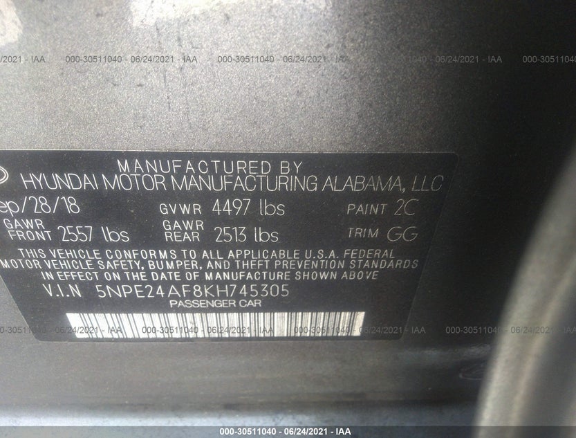 5NPE24AF8KH745305