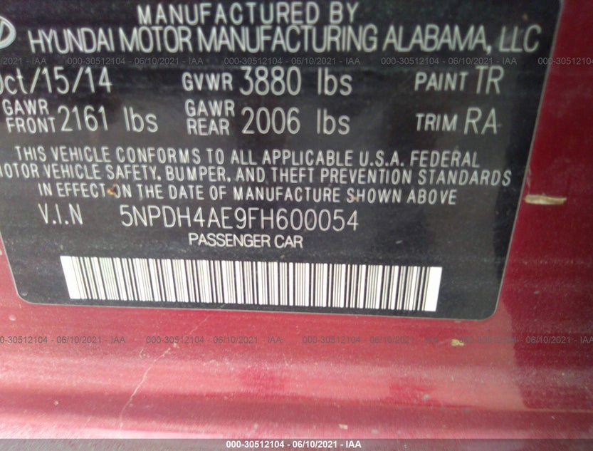 5NPDH4AE9FH600054
