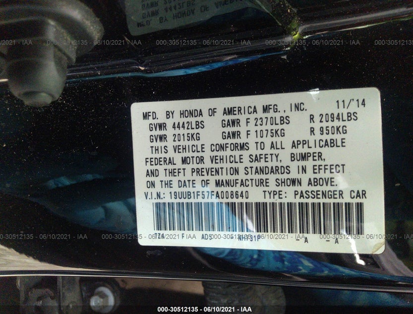 19UUB1F57FA008640