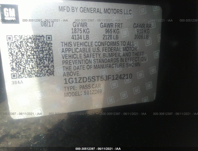 1G1ZD5ST5JF124210