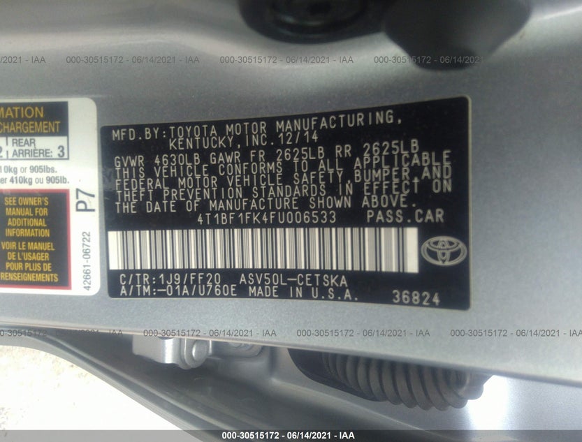4T1BF1FK4FU006533