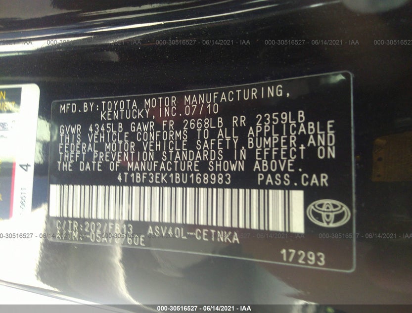 4T1BF3EK1BU168983