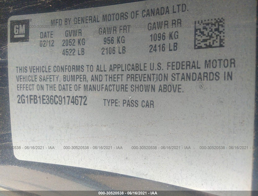 2G1FB1E36C9174672