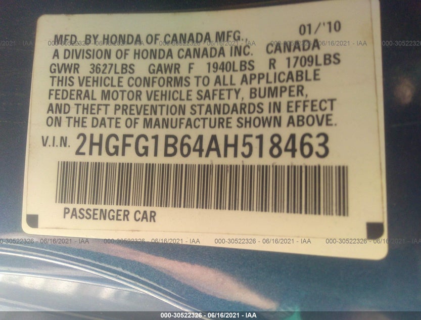 2HGFG1B64AH518463