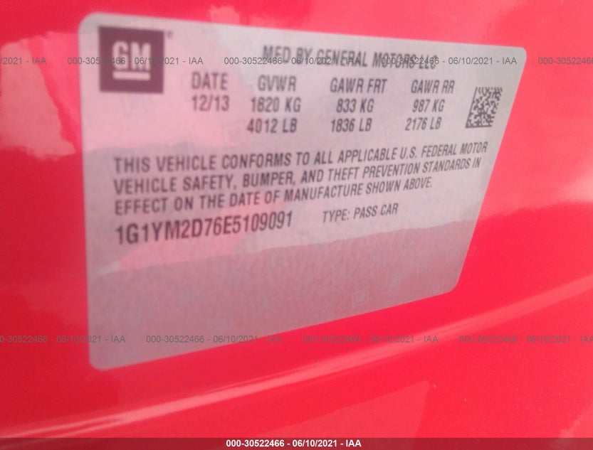 1G1YM2D76E5109091