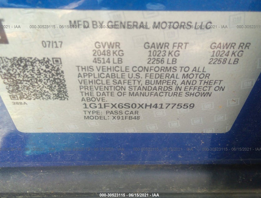 1G1FX6S0XH4177559