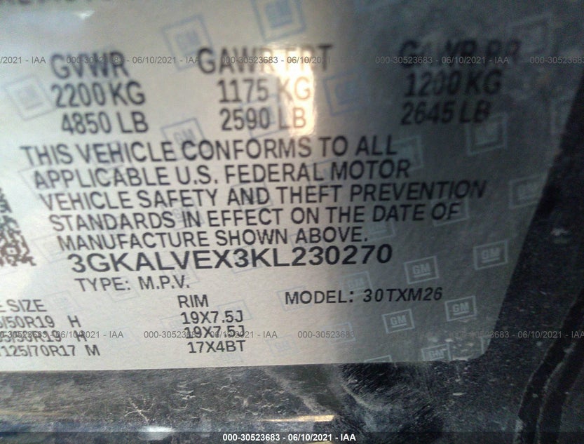 3GKALVEX3KL230270