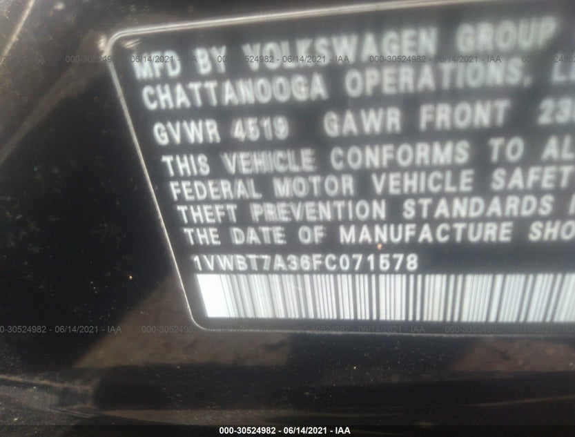 1VWBT7A36FC071578