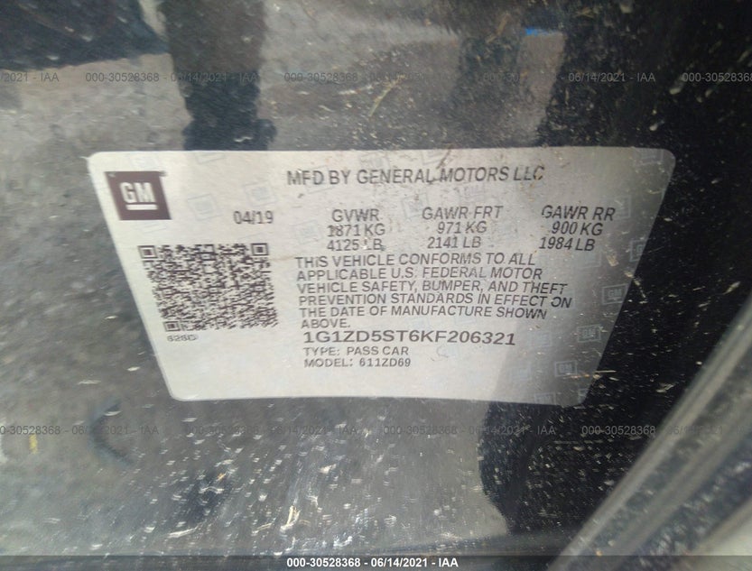 1G1ZD5ST6KF206321