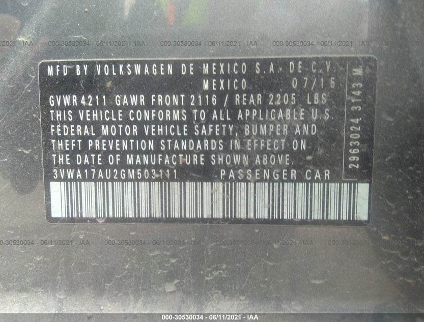 3VWA17AU2GM503111