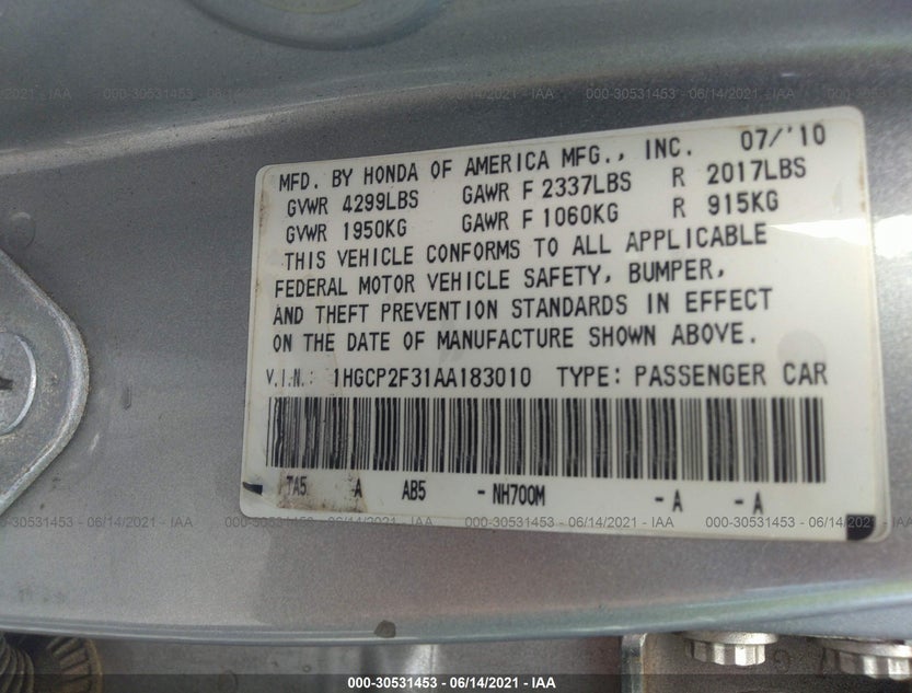 1HGCP2F31AA183010