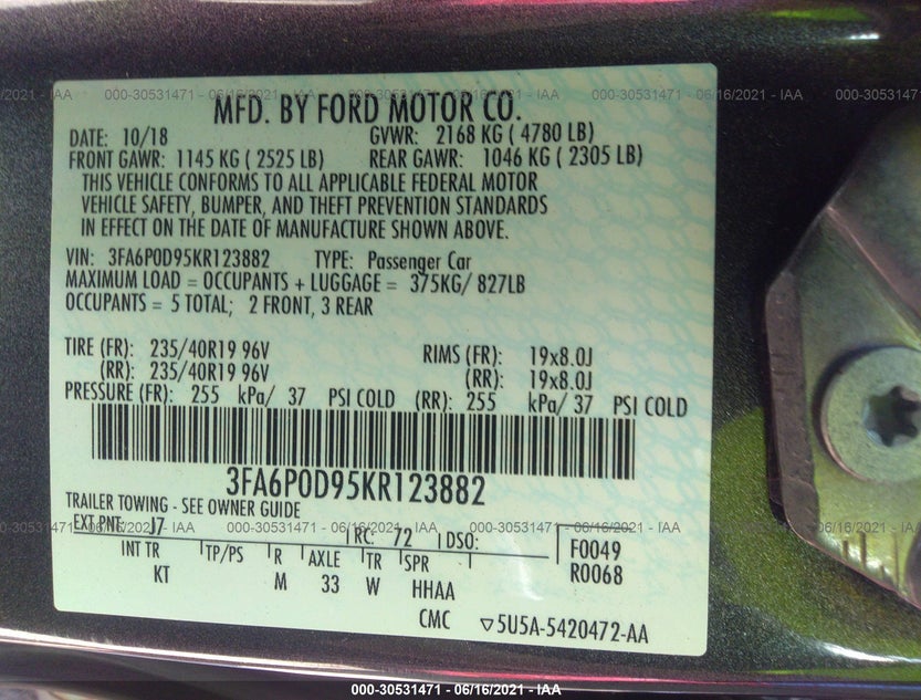 3FA6P0D95KR123882