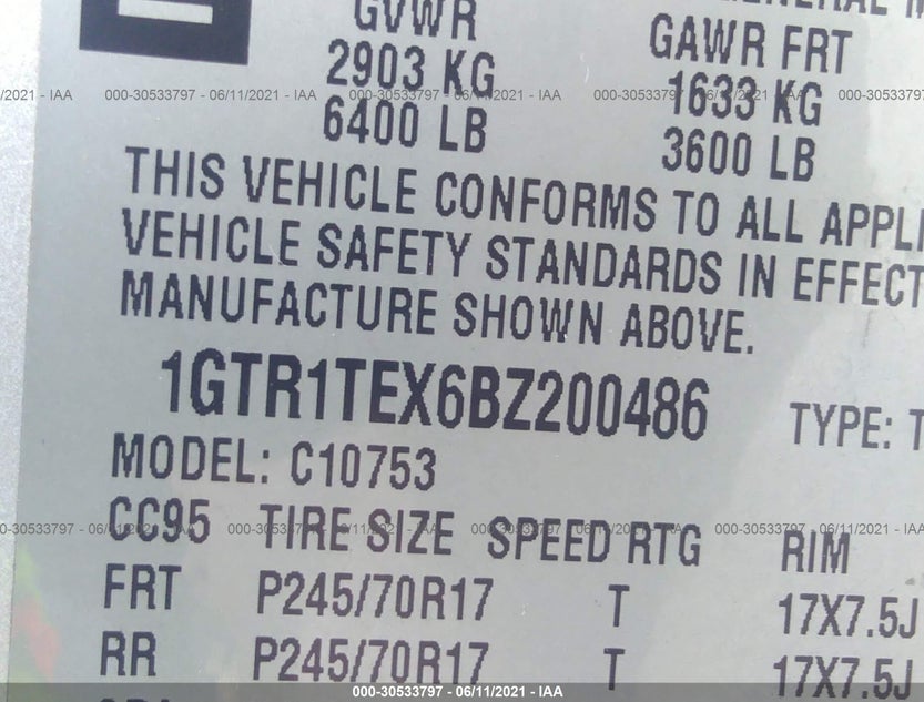 1GTR1TEX6BZ200486