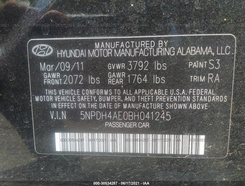 5NPDH4AE0BH041245
