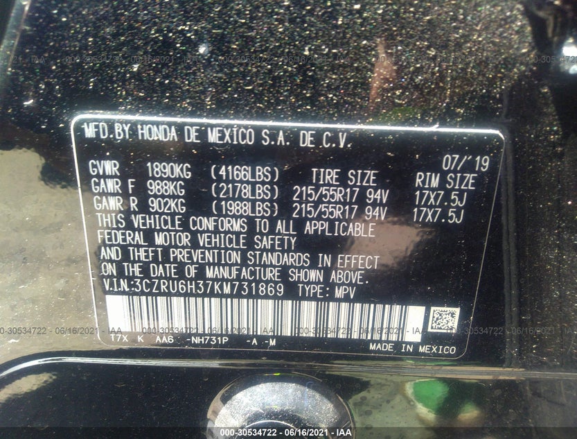 3CZRU6H37KM731869