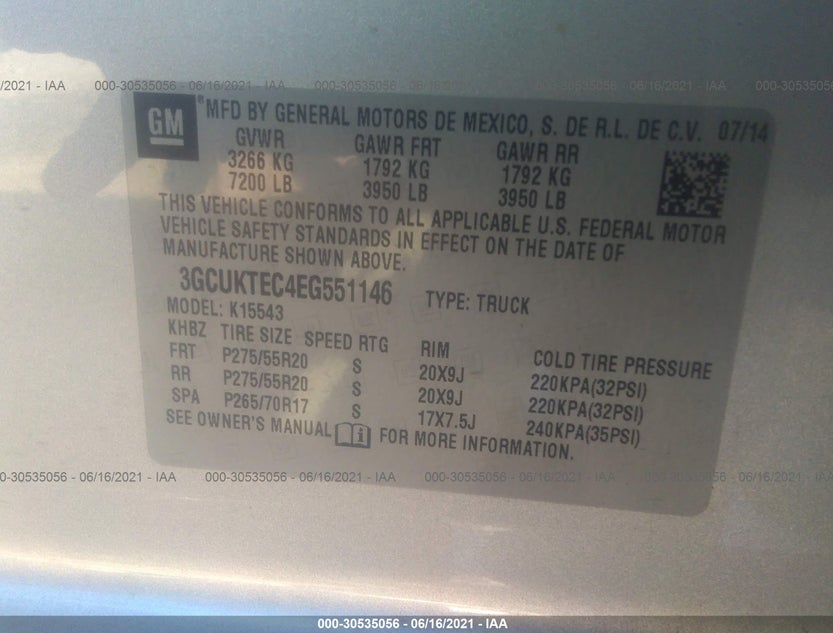 3GCUKTEC4EG551146