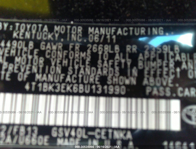 4T1BK3EK6BU131990