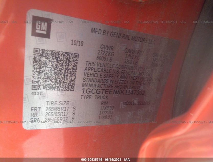 1GCGTEEN8K1147302