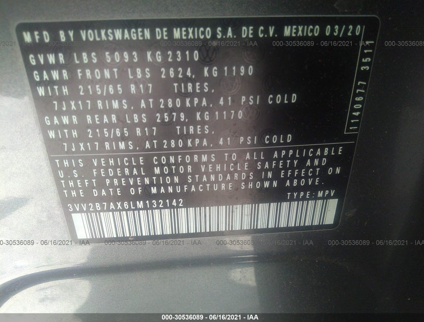 3VV2B7AX6LM132142