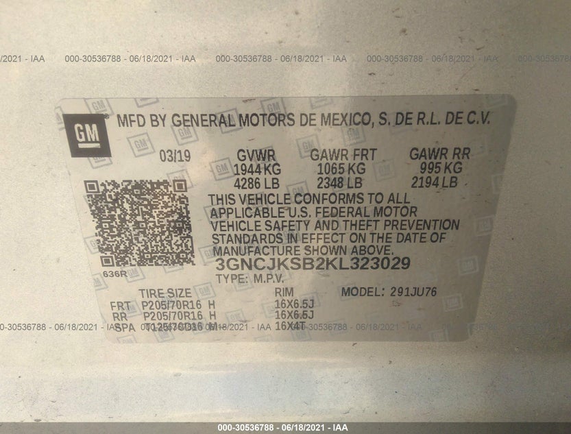 3GNCJKSB2KL323029