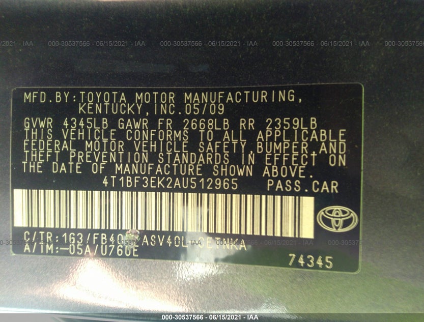 4T1BF3EK2AU512965