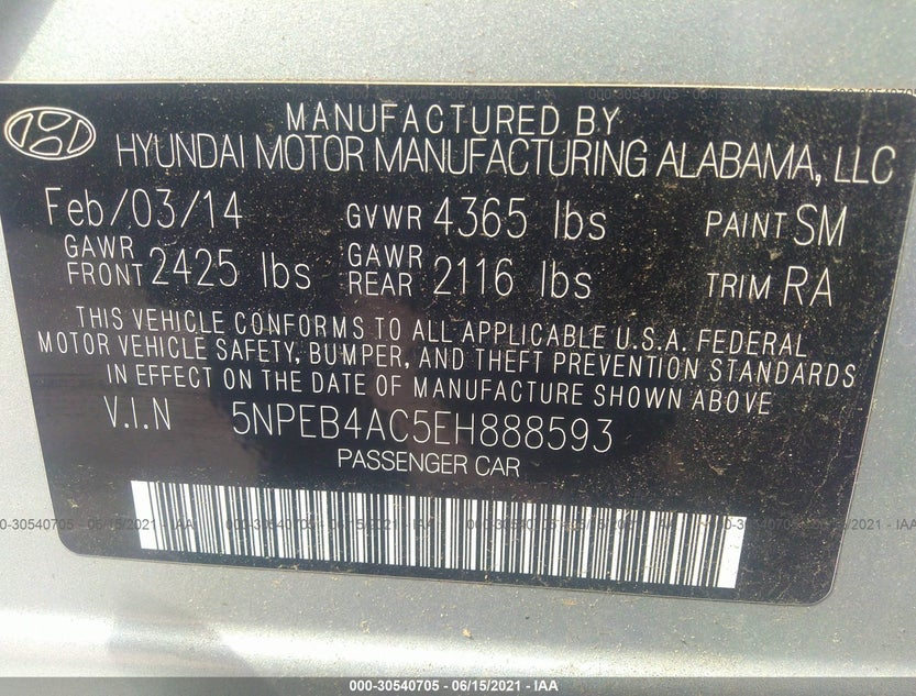 5NPEB4AC5EH888593