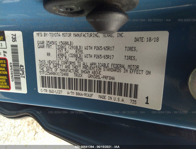 5TFCZ5AN8KX172488