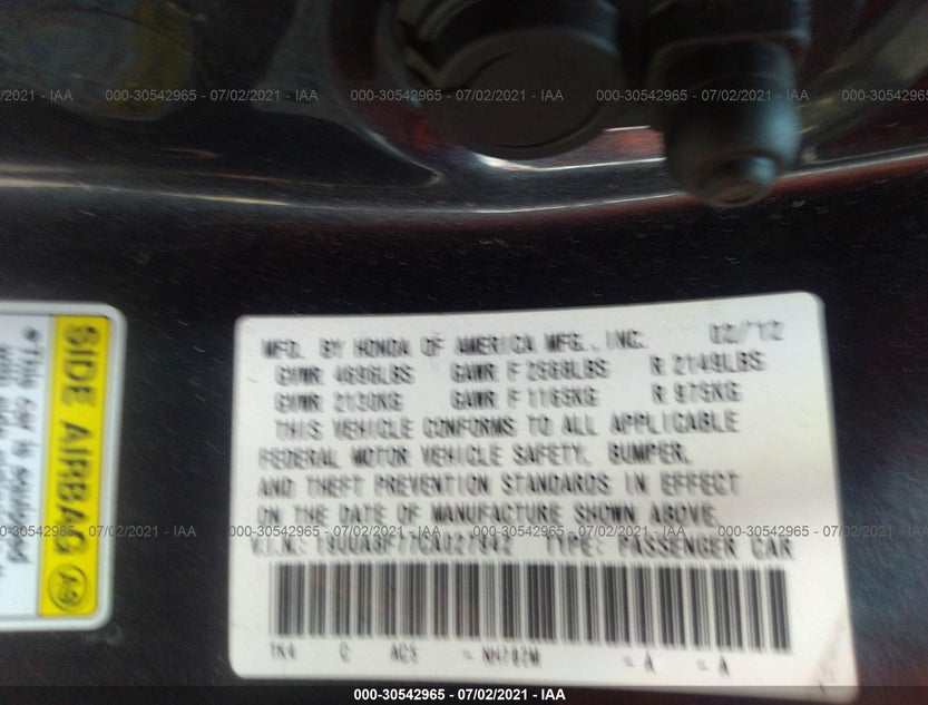 19UUA8F77CA027942