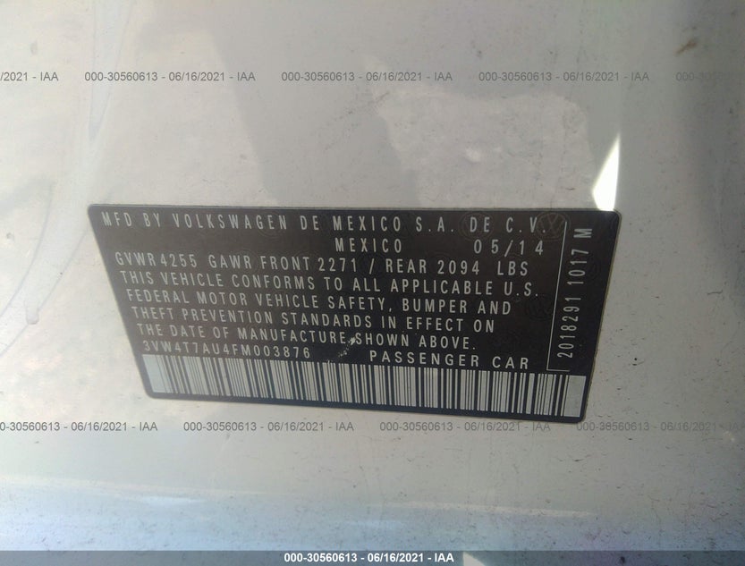 3VW4T7AU4FM003876