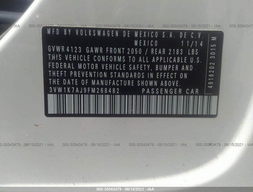 3VW1K7AJ9FM268482