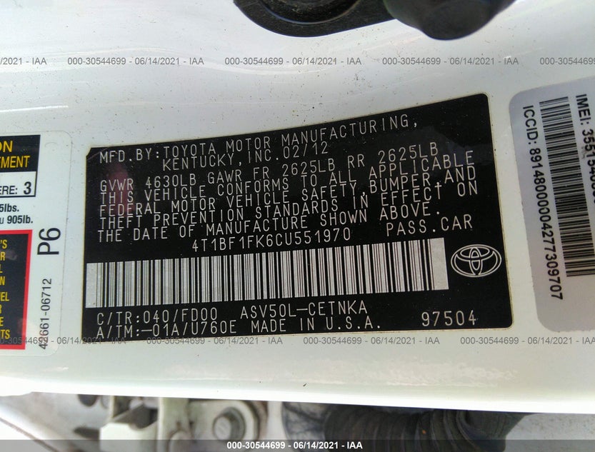 4T1BF1FK6CU551970