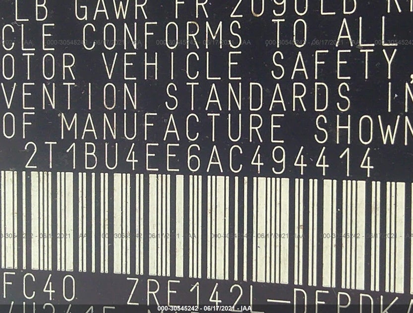 2T1BU4EE6AC494414