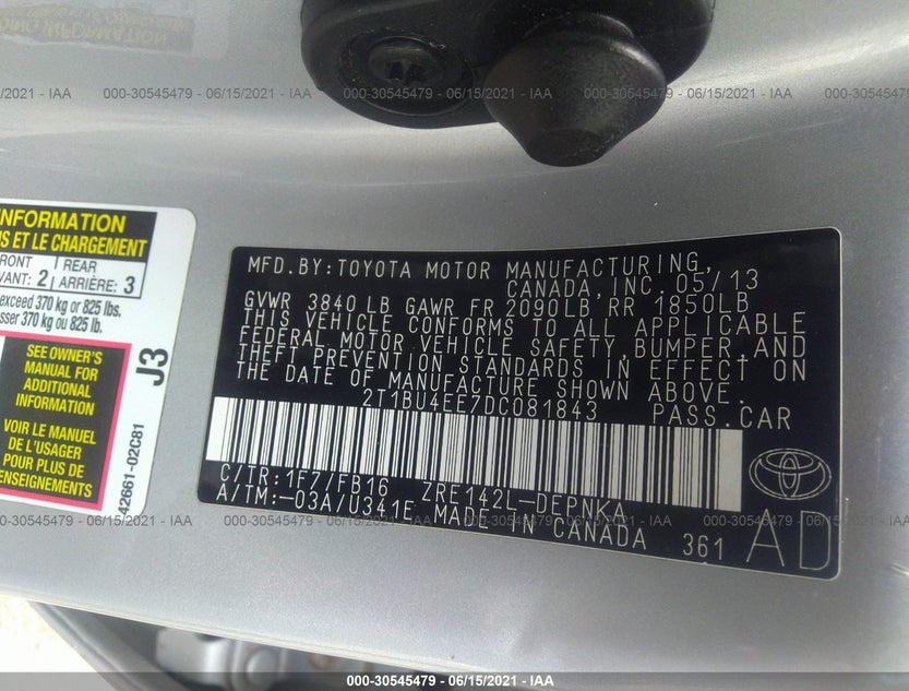 2T1BU4EE7DC081843