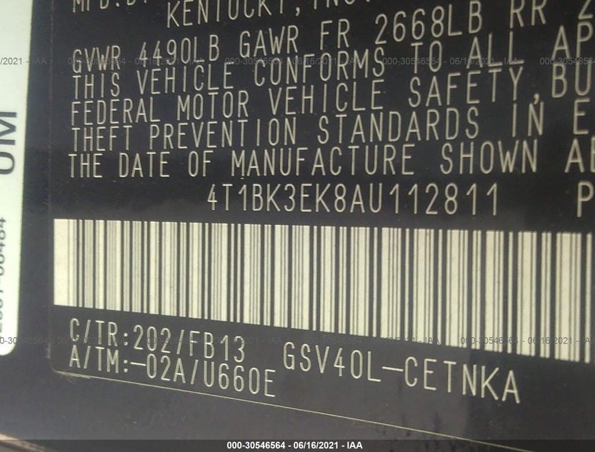 4T1BK3EK8AU112811
