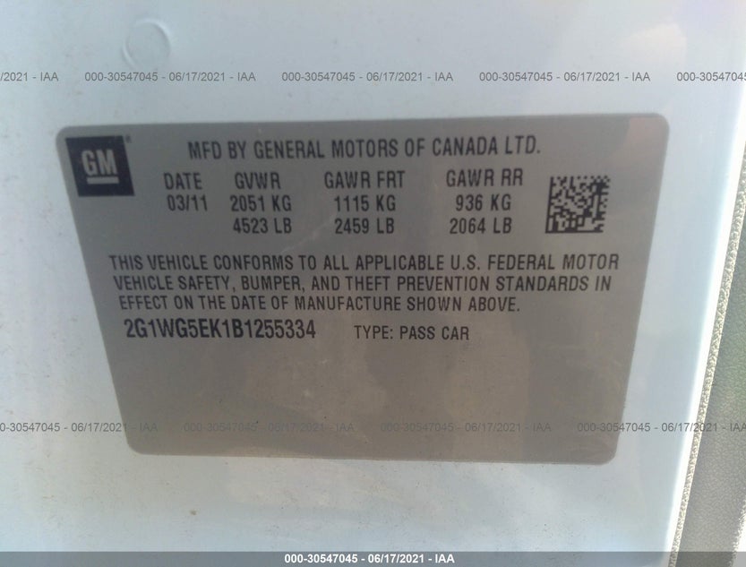 2G1WG5EK1B1255334