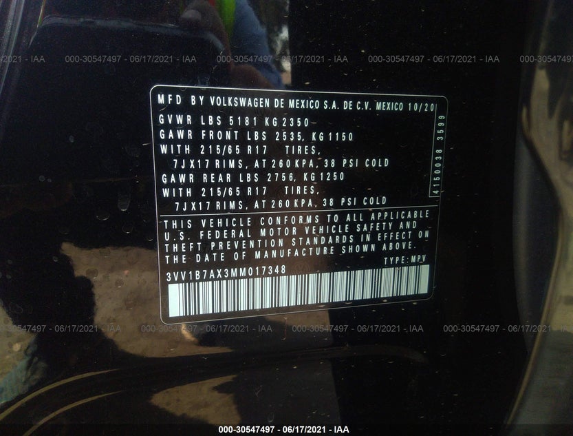 3VV1B7AX3MM017348