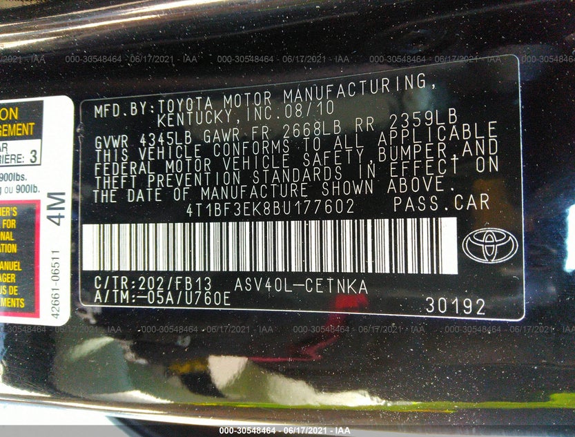 4T1BF3EK8BU177602