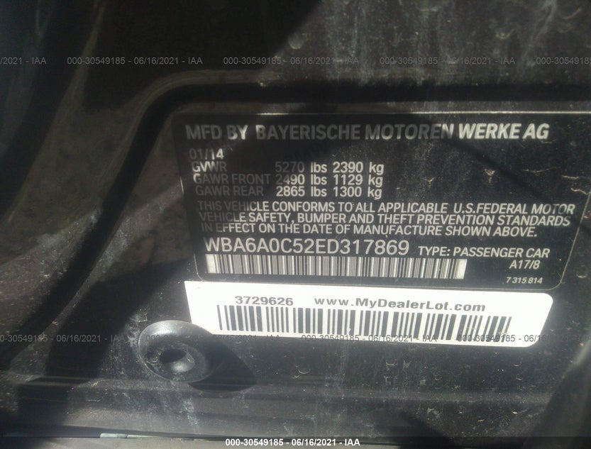 WBA6A0C52ED317869
